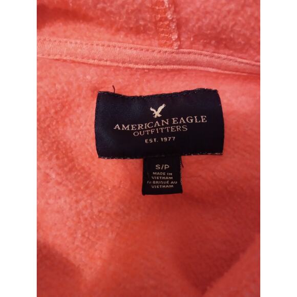 Y2K '14 American Eagle Outfitters Soft Hoodie Women’s Pullover Neon Pink SZ S - Picture 5 of 9